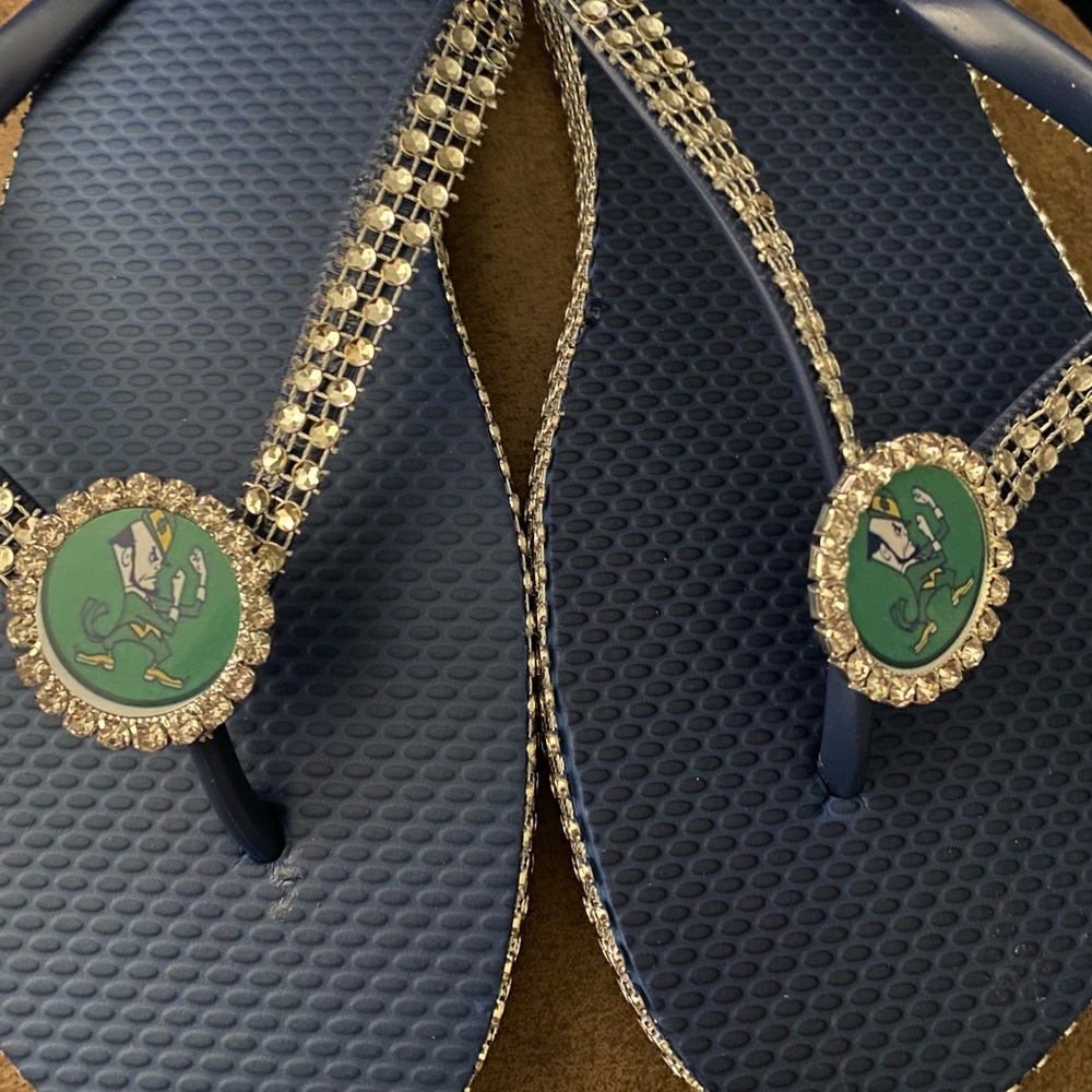 Notre Dame flip flops